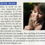 Présentation du blog Bulles de Mode dans Fem2Lyon Février 2010