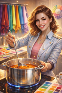 Conseillère en image qui mijote