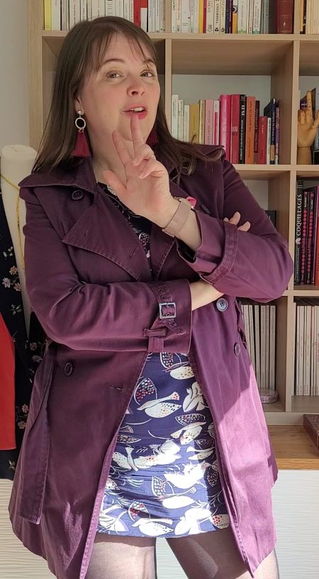 Trench violet que porter veste mi-saison
